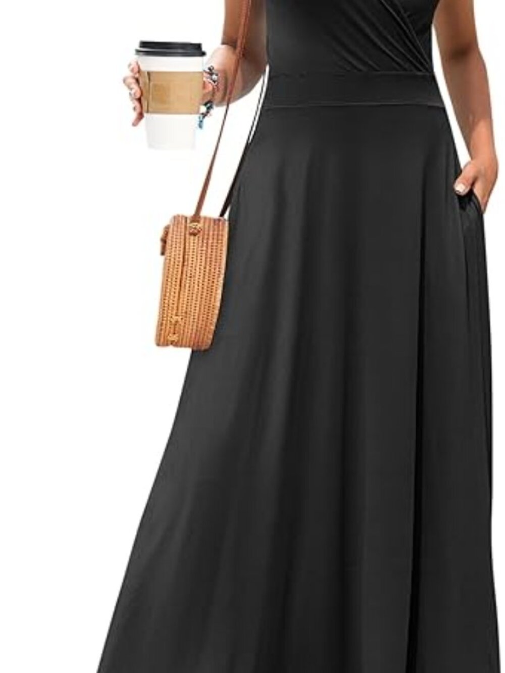 Women Maxi Dress Summer Sleeveless Sundress Wrap V Neck - NWT - M - Picture 2 of 6